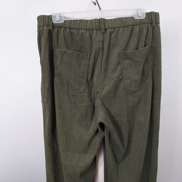 Halara Pants Olive Green Corduroy Joggers Size Large High Rise Comfy Casual - Picture 5 of 13